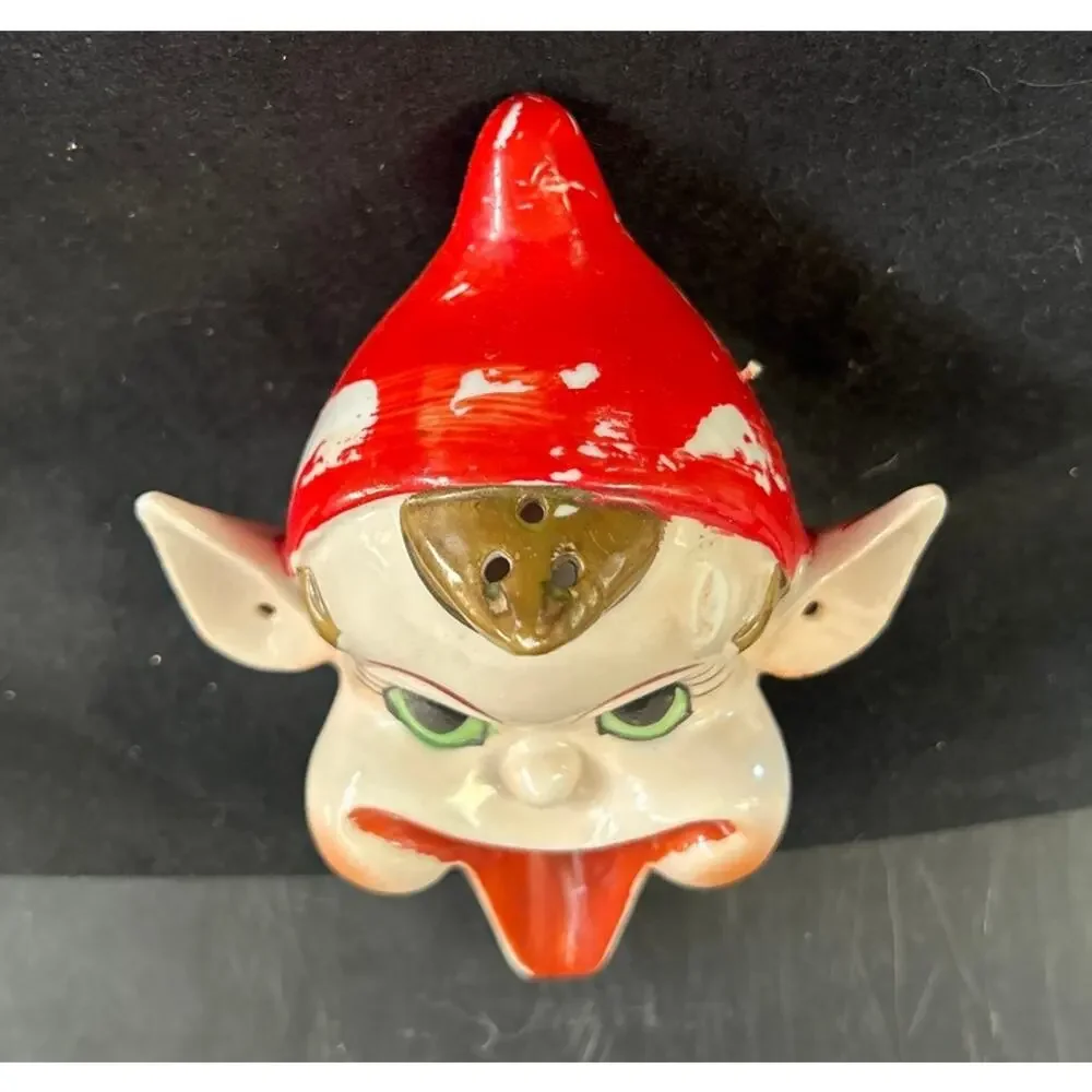 Vintage 1940s Pixie Head Tray Novelty Collectible Japan